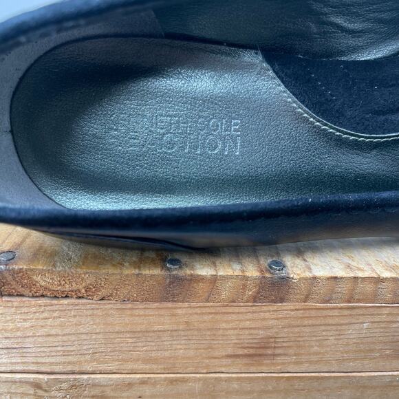 Y2K Kenneth Cole Reaction Mary Jane Flats Black Womens 8.5 LSquare Toe Vintage - Picture 8 of 12